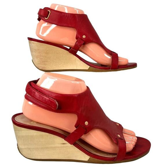 CAMPER Red Wedge Sandal Size 40 EU = 10 US - Picture 3 of 16